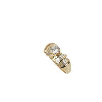 Contemporary Round and Baguette Cut Diamond Ring GIA E VVS2
