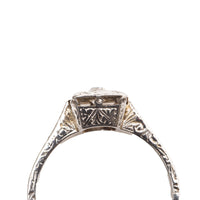 Antique Hand Engraved Diamond Ring