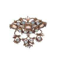 Victorian Etruscan Revival Opal Brooch-Pendant