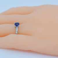closer view of the ring on a finger