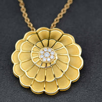 viewing the pendant and diamonds