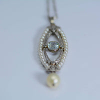 another view of the aquamarine set in the bezel