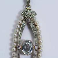 close up of pendant details