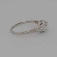 side view of the ring showing the birks hallmark