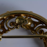 closeup showing the birks hallmark