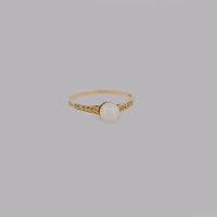 slightly angled view of the top view of the ring