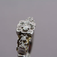 side profile view of the diamonds