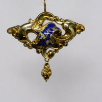 front of the pendant showing the missing enamel