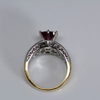 viewing the filigree on the ring band and gallery