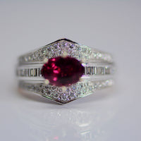 close up details of the pave diamonds