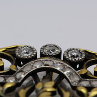 closeup of the old mine cut diamonds