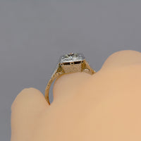 side profile of the ring on a finger