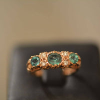 showing the emeralds under normal overhead lighting