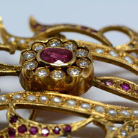 closeup of the center ruby