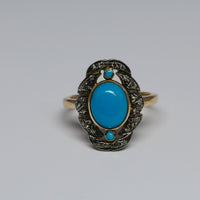 front view showing the turquoise