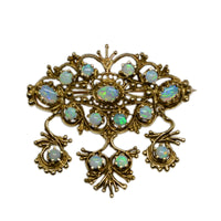 front view of the opal pendant-brooch