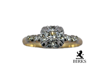 viewing the ring with the birks logo