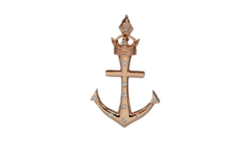 The lahaina anchor shown in rose gold with diamonds