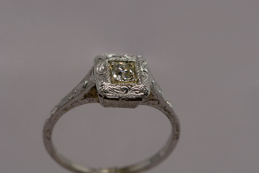 side view of the ring with engravings 