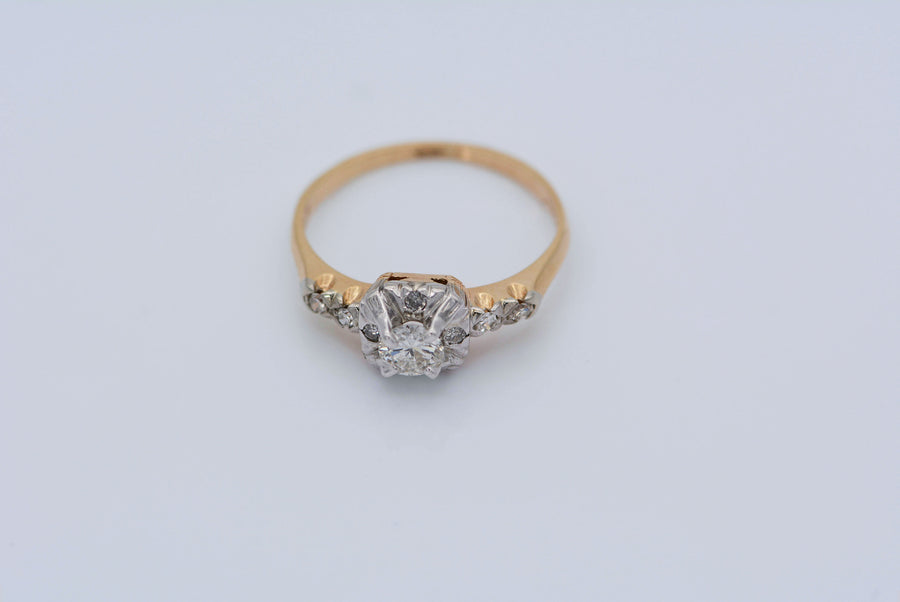 Vintage Birks Diamond Ring GIA G Vs1