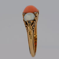viewing the carvings on the side and shoulders of the ring 